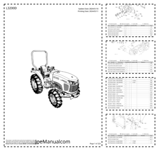 Kubota L3200D Tractor Parts Catalog