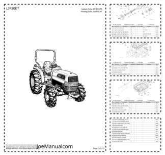 Kubota L3430DT Tractor Parts Catalog