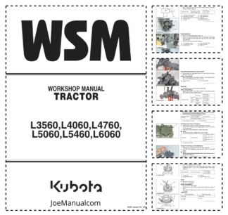 Kubota L3560 L4060 L4760 L5060 L5460 L6060 Tractor Workshop Manual