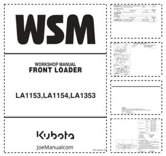Kubota LA1153 LA1154 LA1353 Front Loader Workshop Manual