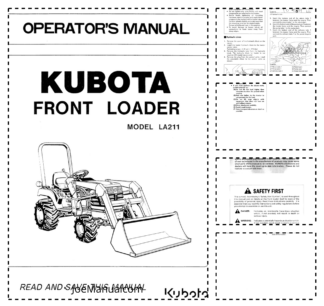 Kubota LA211 Front Loader Operators Manual