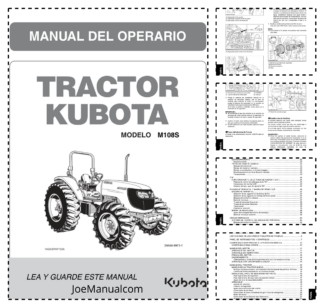 Kubota M108S Tractor Operators Manual ES
