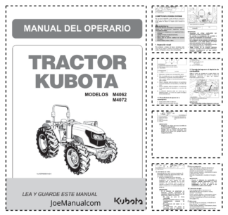 Kubota M4062 M4072 Tractor Operators Manual ES