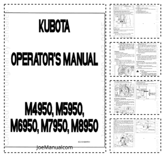 Kubota M4950 M5950 M6950 M7950 M8950 Tractor Operators Manual