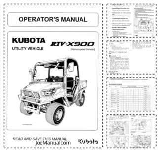 Kubota RTV-X900 Utility Vehicle Operators Manual