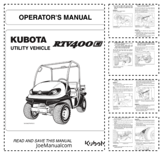 Kubota RTV400Ci Utility Vehicle Operators Manual
