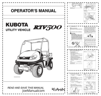 Kubota RTV500 Utility Vehicle Operators Manual