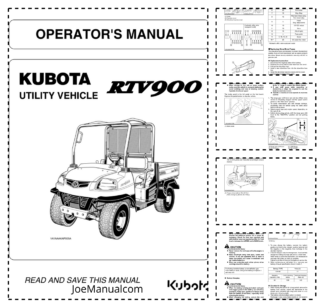 Kubota RTV900 Utility Vehicle Operators Manual