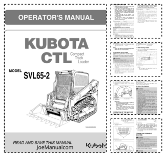 Kubota SVL65-2 Compact Track Loader Operators Manual 2019