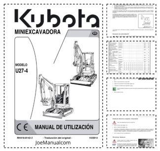 Kubota U27-4 Excavator Operators Manaul ES