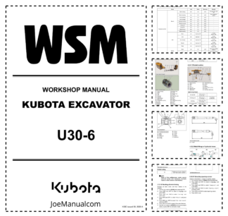 Kubota U30-6 Excavator Workshop Manual