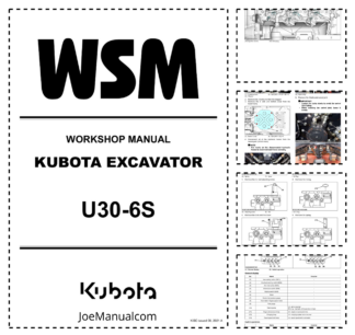 Kubota U30-6S Excavator Workshop Manual