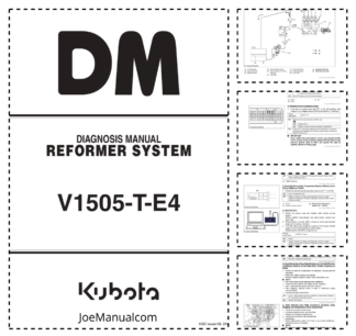 Kubota V1505-T-E4 Engine Reformer System Diagnosis Manual