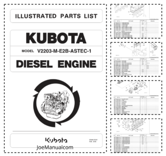 Kubota V2203-M-E2B-ASTEC-1 Engine Parts Catalog