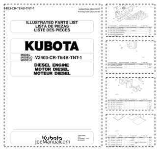 Kubota V2403-CR-TE4B-TNT-1 Engine Parts Catalog
