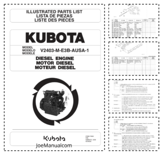 Kubota V2403-M-E3B-AUSA-1 Engine Parts Catalog