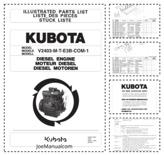 Kubota V2403-M-T-E3B-COM-1 Engine Parts Catalog