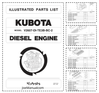 Kubota V2607-DI-TE3B-BC-2 Engine Parts Catalog