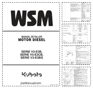 Kubota V3-E3B E3CB E3BG Series Engine Workshop Manual