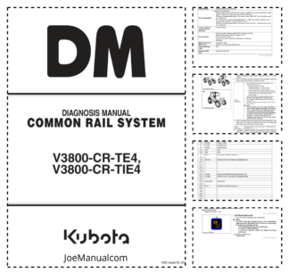 Kubota V3800-CR-TE4 V3800-CR-TIE4 Engine Common Rais System Diagnosis Manual Service Manual