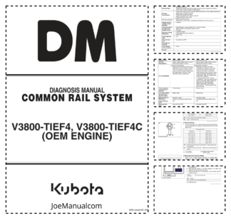Kubota V3800-TIEF4 V3800-TIEF4C Engine Common Rail Sysem Diagnosis Manual