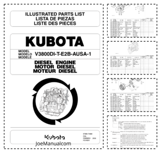 Kubota V3800DI-T-E2B-AUSA-1 Engine Parts Catalog
