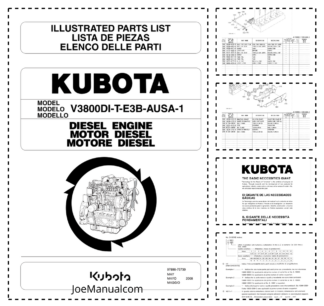 Kubota V3800DI-T-E3B-AUSA-1 Engine Parts Catalog