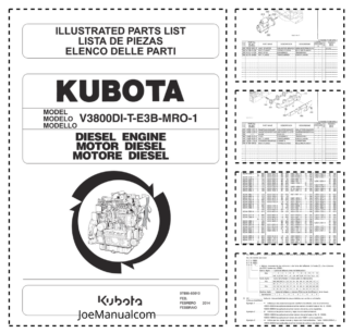 Kubota V3800DI-T-E3B-MRO-1 Engine Parts Catalog