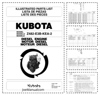 Kubota Z482-E3B-KEA-2 Engine Parts Catalog