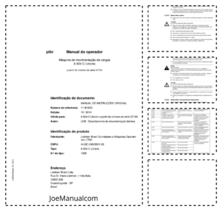 Lieberr A924C 1305 Litronic Excavator Operators Manual PT