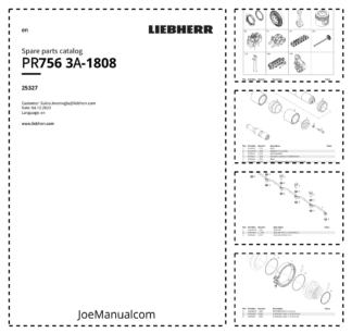 Liebher PR756 3A-1808 Bulldozer Parts Catalog SN 25327