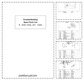 Liebher R944B HDSL 651 Excavator Parts Catalog SN 12443