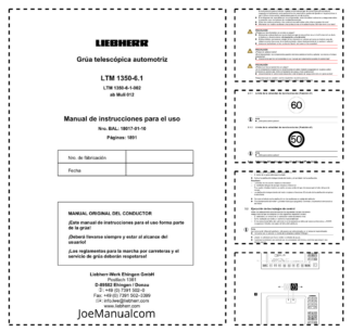 Liebherr 1350 6.1 Crane Operators Manual ES