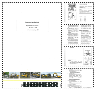 Liebherr A316 617 691 Excavator Operators Manual SN 331 PL
