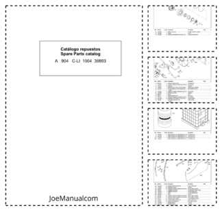 Liebherr A904 C-LI 1004 Excavator Parts Catalog SN 39893