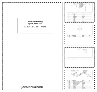 Liebherr A924 B-LI 957 Excavator Parts Catalog SN 41545