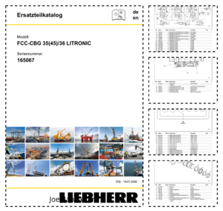 Liebherr FCC-CBG 35(45) 36 Litronic Crane Parts Catalog SN 165067