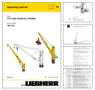Liebherr FCC-CBG 45(45) 32 Litronic Crane Operators Manual SN 165124