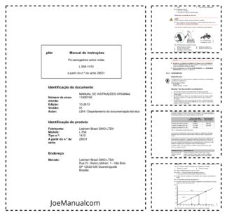 Liebherr L556 1410 Wheel Loader Operators Manual SN 29031 PT