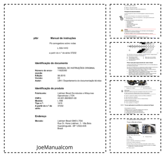 Liebherr L556 1410 Wheel Loader Operators Manual SN 37202 2015