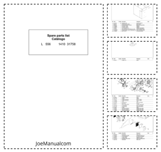 Liebherr L556 1410 Wheel Loader Parts Catalog SN 31758