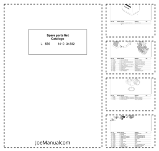 Liebherr L556 1410 Wheel Loader Parts Catalog SN 34882