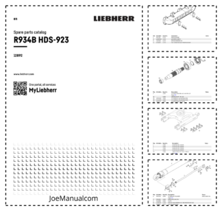 Liebherr R934B HDS-923 Excavator Parts Catalog