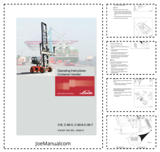 Linde 318 C90-5 C-90-6 C-90-7 Container Handler Operators Manual