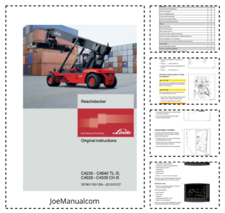 Linde C4230 C4540 TL 5 C4026 C4535 CH 5 Reachstacker Operators Manual