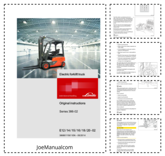 Linde E12 E14 E15 E16 E18 E20 02 Series 386-02 Forklift Operators Manual