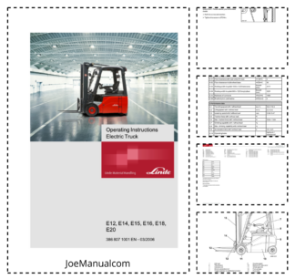 Linde E12 E14 E15 E16 E18 E20 Forklift Operators Manual 2006