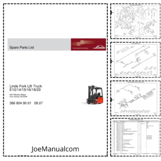 Linde E12 E14 E15 E16 E18 E20 Forklift Parts Catalog from series 03-2006 08.07