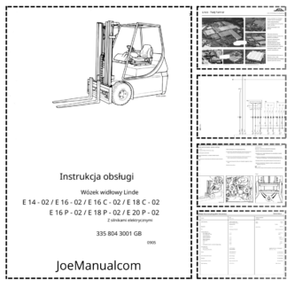 Linde E14 E16 E16C E16P E18C E18P E20P 02 Forklift Operating Manual 3358043001 PL