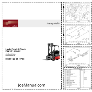 Linde E14 E16 E18 E20 02 Forklift Parts Catalog from series 06-98